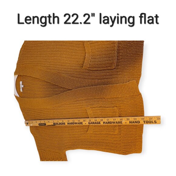 Madewell l/s Bobble Cardigan Sweater In Antique Gold size M as seen on TV - Picture 9 of 15